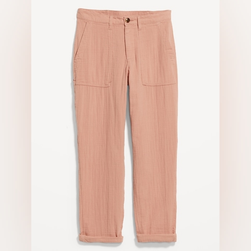 NWT Old Navy High-Waisted Slouchy Cropped Tapered Workwear Pants